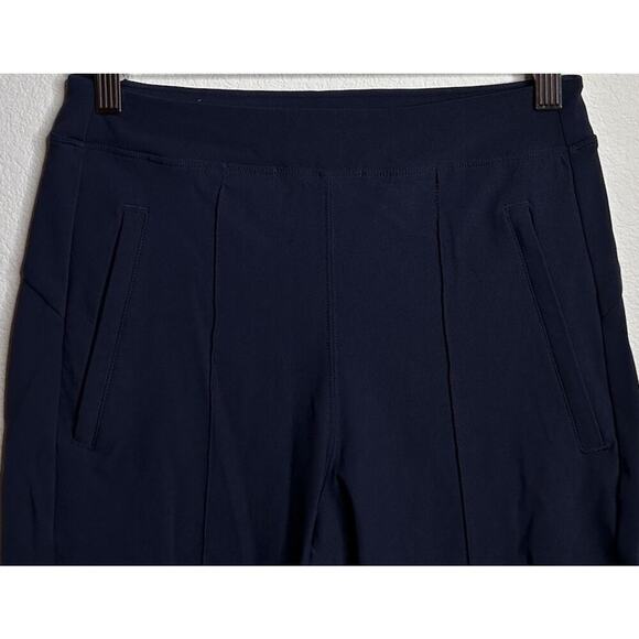 Athleta Headlands Hybrid Pants Size 4 Blue Pull on Ankle Length Back Zipper - Picture 4 of 7